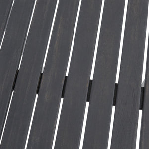 English Elm Christopher Knight Home® - Outdoor Acacia Wood Rectangle Bar Table with Slatted Top and Tapered Legs, Weather-Resistant Design Dark Gray 65094.00DGRY