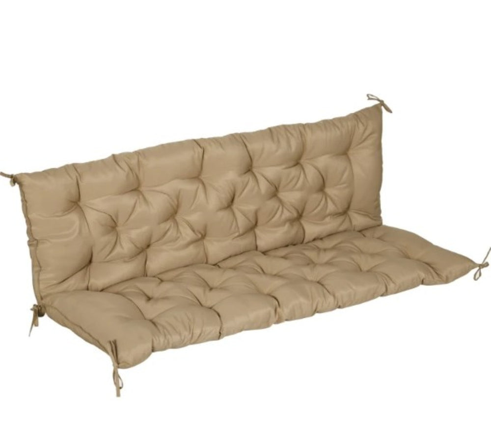 English Elm Patio Bench Cushion Tufted Overstuffed Polyester Fill for Swing Sofa Pergola Seating T3971P418271