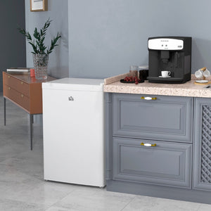 English Elm Homcom Compact Upright Freezer 3 Cu Ft with Adjustable Thermostat for Dorm Apartment White W2225P200388