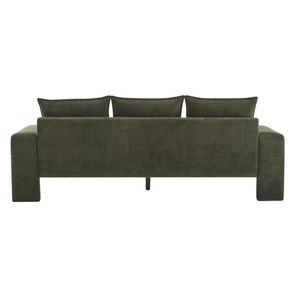 English Elm Christopher Knight Home® - Algora Modern 84.5" 3-Seater Velvet Sofa with Durable Wooden Frame, Breathable Foam Cushions Green N773IS00037G
