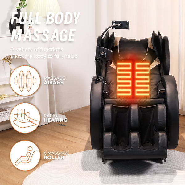 English Elm Massage Chair Recliner With Zero Gravity & Full Body Air Pressure For Ultimate Relaxation Experience W1875P300900