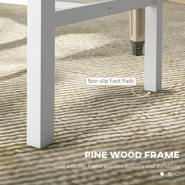 English Elm Homcom Farmhouse Armless Dining Chairs, Set Of 2 - Rustic White Slat-Back Design For Comfort W2225P173886