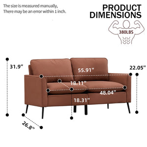 English Elm Ts Cat Paw Faux Leather Accent Chair Nordic Retro Single Seat for Bedroom Lounge Brown W2311P457724