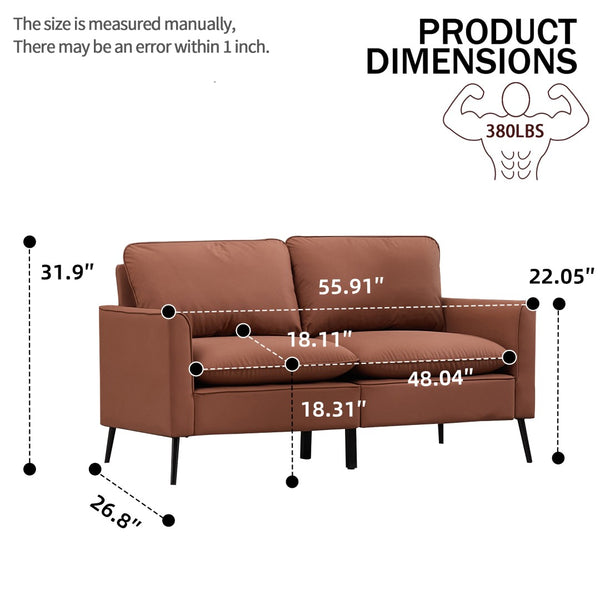 English Elm Ts Cat Paw Faux Leather Accent Chair Nordic Retro Single Seat for Bedroom Lounge Brown W2311P457724