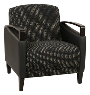 OSP Home Furnishings Main Street 2-Tone Custom Fabric Chair Onyx & Black