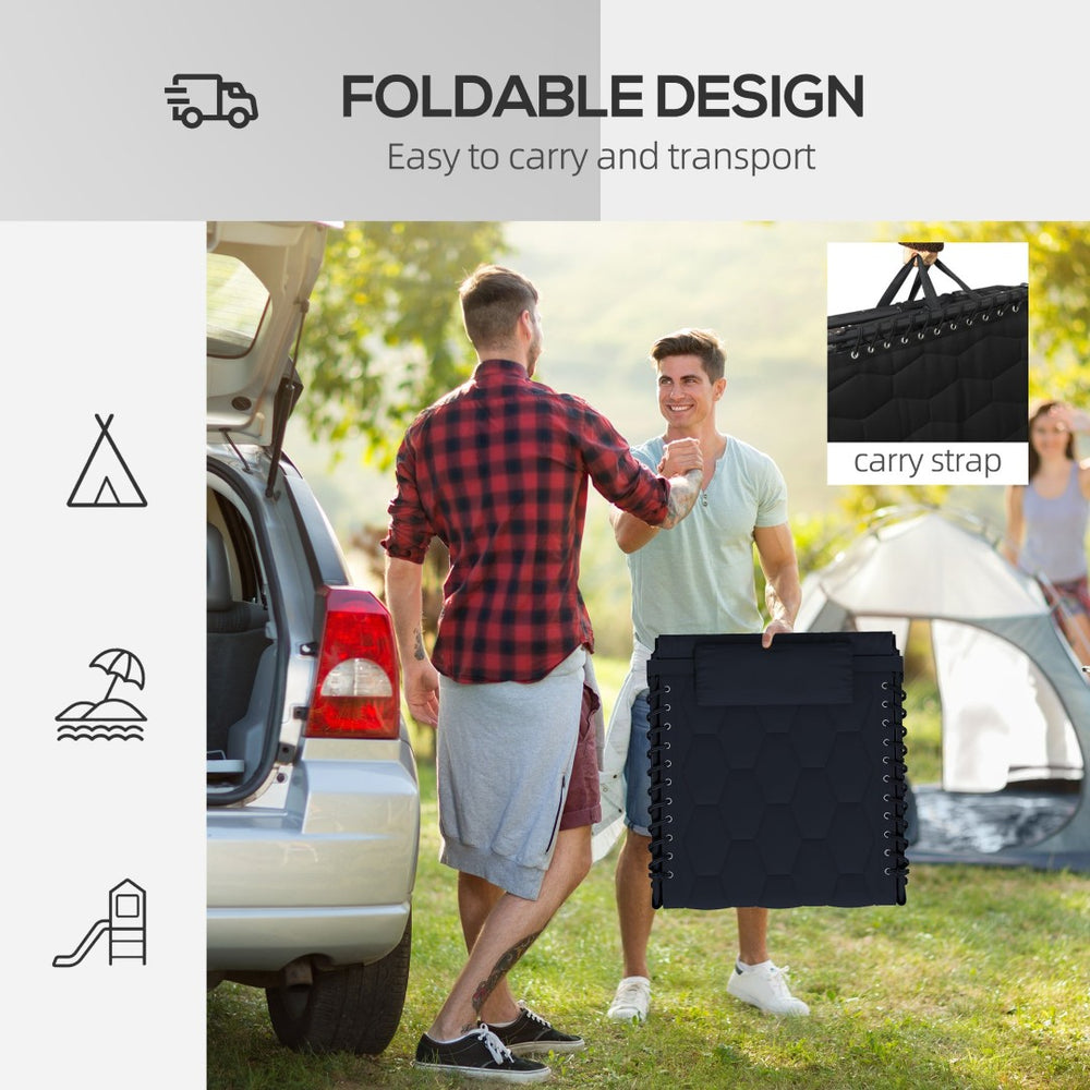 English Elm Outsunny Folding Chaise Lounge Chair - 5-Level Recline, Padded Comfort, Portable Design For Outdoor Relaxation W2225P200623-GIGA