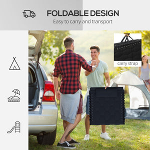 English Elm Outsunny Folding Chaise Lounge Chair - 5-Level Recline, Padded Comfort, Portable Design For Outdoor Relaxation W2225P200623-GIGA