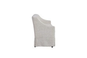 English Elm Slip Covered Two Seat Settee with Casters for Easy Living Room Repositioning B2699P224816