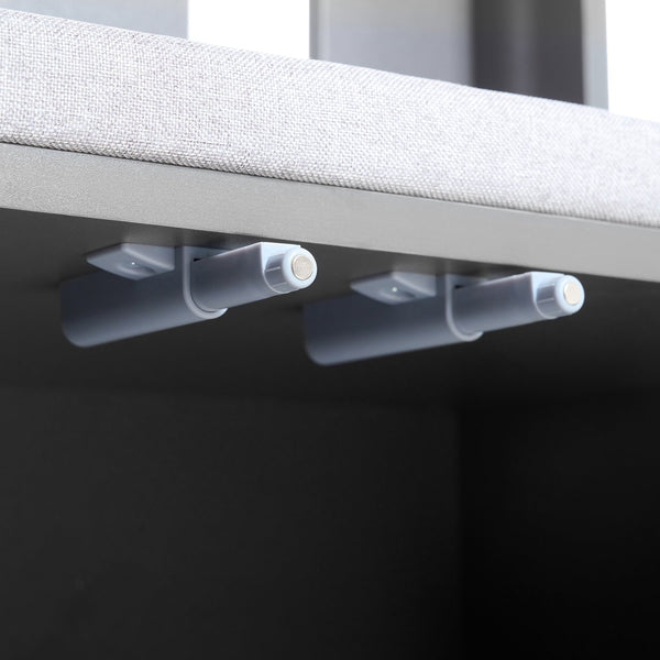 English Elm ON-TREND Modern Luxury Hall Tree with Cushioned Bench, Fluted Doors, 8 Gold Hooks & Adjustable Shelf Grey N721P192814E