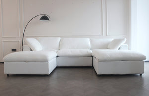 English Elm Large Modular Cloud Sofa Set - 5 Seats, Down-Filled Comfort, Customizable Layouts For Modern Spaces W2824S00021