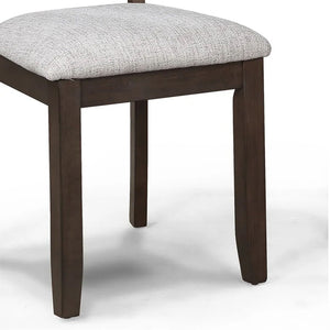 English Elm Wogy Ladder Back Dining Chairs Set of 2 Walnut Wood Frame Upholstered Seat B056P417084