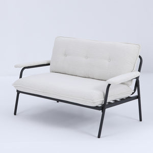 English Elm The 53-inch sofa with durable metal frame and sponge cushions, space-saving American-style comfort for studio living Beige W3371P309473