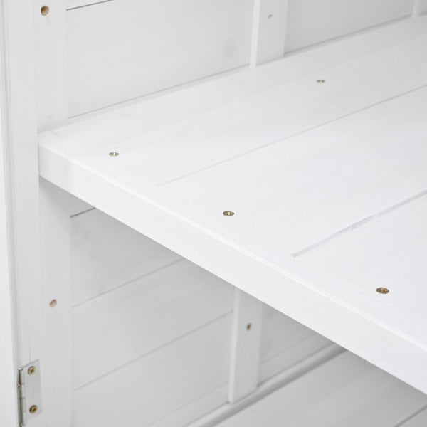 English Elm Topmax 65.7'' Tall Potting Bench With Hutch, Ergonomic Workstation & Ample Storage N717P229024K-GIGA