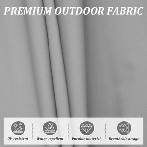 English Elm Rectangle Patio Umbrella With Crank Lift And Tilt Function, Uv-Protective Grey For Ultimate Shade W1859P320959-GIGA