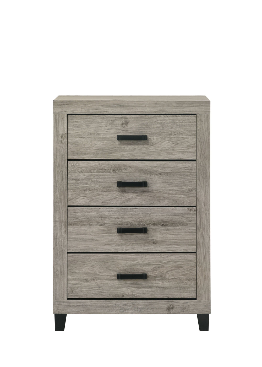 English Elm Mari Modern Wood Dresser with 6 Dovetail Drawers, Smooth Metal Glides, 3/4 Extension, Safety Stop Light Gray 48.3 L x 34.3 W x 19.3 H B2726P292252