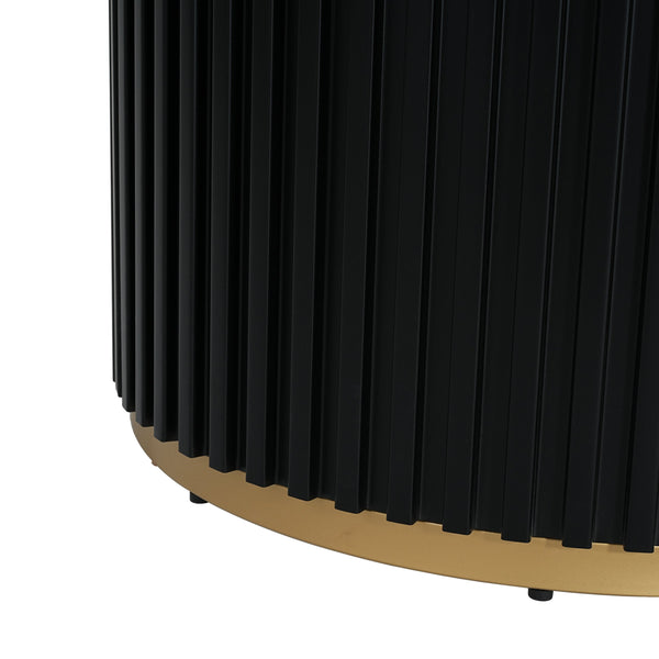 English Elm Christopher Knight Home® - 47.25" Round Pedestal Dining Table – Stylish Black Finish For Versatile Dining And Display Use N771P358147H_N771P358148H