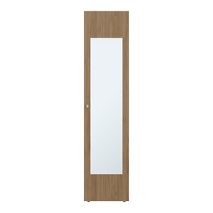 English Elm Deftones Tall Narrow Wenge Cabinet Four Shelves Slim Floor to Ceiling Bedroom Storage B128P485415