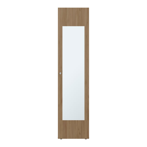 English Elm Deftones Tall Narrow Wenge Cabinet Four Shelves Slim Floor to Ceiling Bedroom Storage B128P485415
