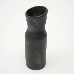 English Elm Longpi Pottery Black Vase - Handcrafted 12" Art Piece With Cultural Heritage & Timeless Elegance B346P369758