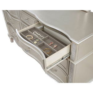 English Elm Katerina Silver Oak 9-Drawer Dresser With Jewelry Tray – Elegant, Modern Storage For Your Bedroom B062P358070