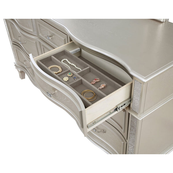 English Elm Katerina Silver Oak 9-Drawer Dresser With Jewelry Tray – Elegant, Modern Storage For Your Bedroom B062P358070