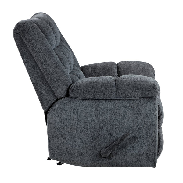 English Elm Gentle Rocking Reclining Chair with Chenille Upholstery, Ultra-Comfort Seat, Smooth Motion Recliner for Living Room Relaxation and Support Gray 41 L x 32 W x 29 H B011P347319