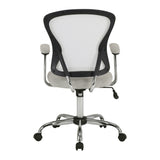 OSP Home Furnishings Gianna Task Chair White/Linen Stone