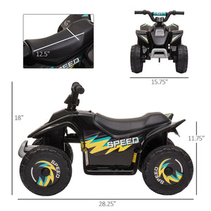 English Elm Aosom Toddler Electric Atv Quad Ride on with Steel Frame and Forward Reverse Controls W2225P200722