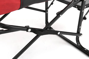 English Elm Camping Director Chair with Side Table, Cup Holder & Mesh Back, Heavy-Duty Folding Seat for Outdoor Events Red W640P224441