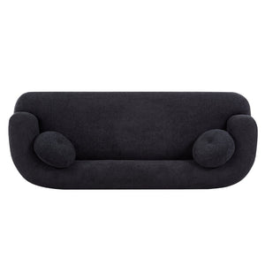 English Elm Compressed Three Seat Sofa with Rubberwood Base Polyester Upholstered Living Room Couch N771P392415H_N771P392416H
