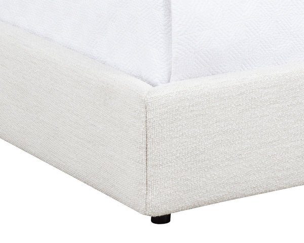 Sunpan Emmit Upholstered Bed with Modern Channel Tufting – No Box Spring Needed for Ultimate Comfort Queen