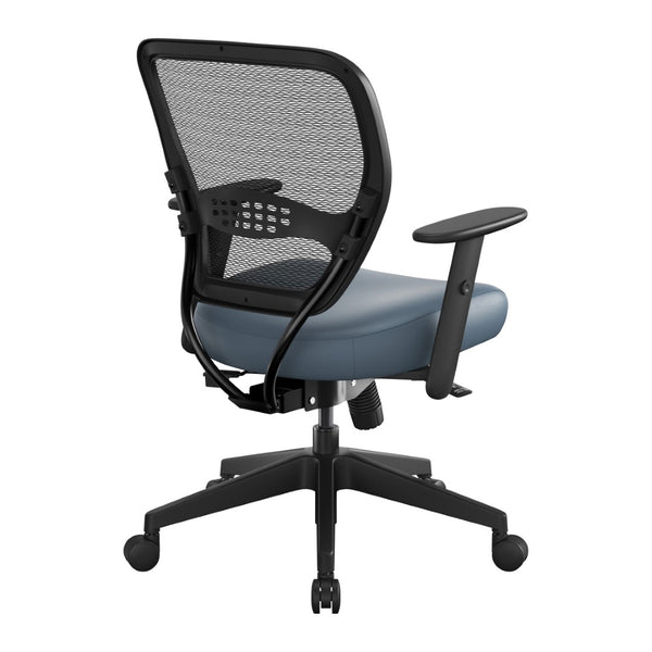 OSP Home Furnishings Air Grid Ergonomic Mesh Office Chair with Lumbar Support and Greenguard Certified Airflow Dillon Blue 5500SL-R105