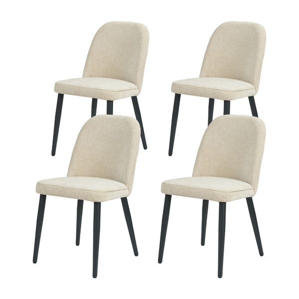 English Elm Dark Forest Green Chenille Armless Dining Chairs Set of 2 with Sleek Metal Legs T3967P423903