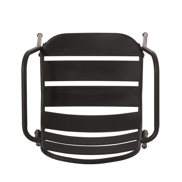 English Elm Christopher Knight Home® - TERRA Nova Bistro Set Matte Black Iron Outdoor Patio Table & 2 Chairs — Modern Minimalist Durable Finish 69971.00BLK