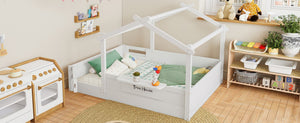 English Elm Twin Low Loft Bed Solid Pine Frame with Built-in Led Lighting and Storage Shelves Light White W1580P396332