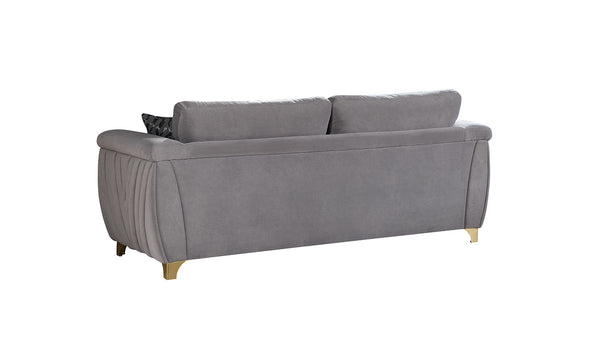 English Elm Leena Modern Upholstery Sofa with Gold Accents and Plush Cushions | Durable Wood Frame Comfort B009P264614