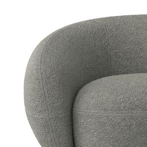 English Elm Sherri 89-inch Sofa with Curved Mid-Century Bouclé Upholstery, Durable Frame, Spacious Seating Gray B136P364320