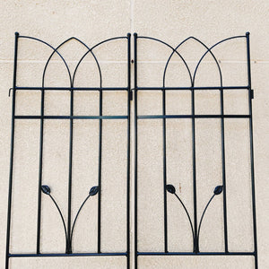 English Elm 4 Pack Powder-coated Metal Garden Trellises Rustproof Climbing Plant Outdoor Support Black W1586P147482