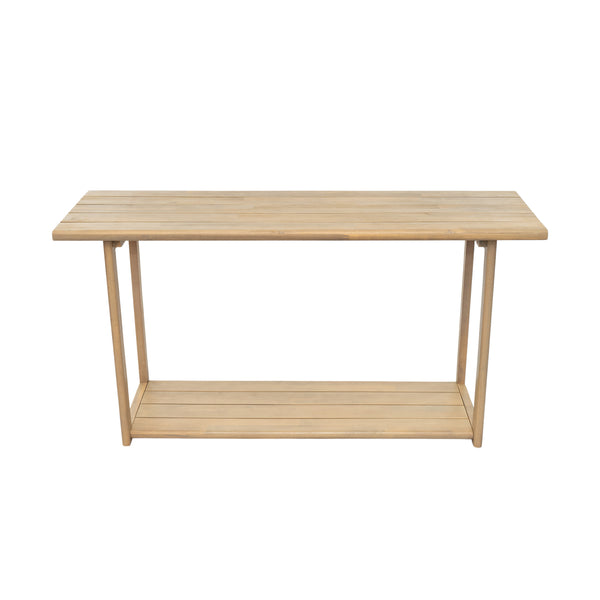 English Elm Christopher Knight Home® - Woodside Light Teak Rectangular Outdoor Buffet & Console Table – Acacia Wood, 300lb Capacity, Sleek Design N775P361821L