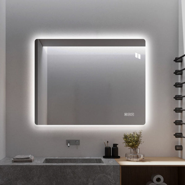 English Elm 28*36 Inch Led Backlit Bathroom Vanity Mirror Anti-fog Wall Mount Dimmable 3 Tones W2709P428061