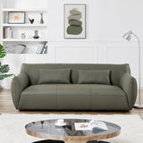 English Elm Ashcroft Furniture - Hughes Olive Green Leather Sofa