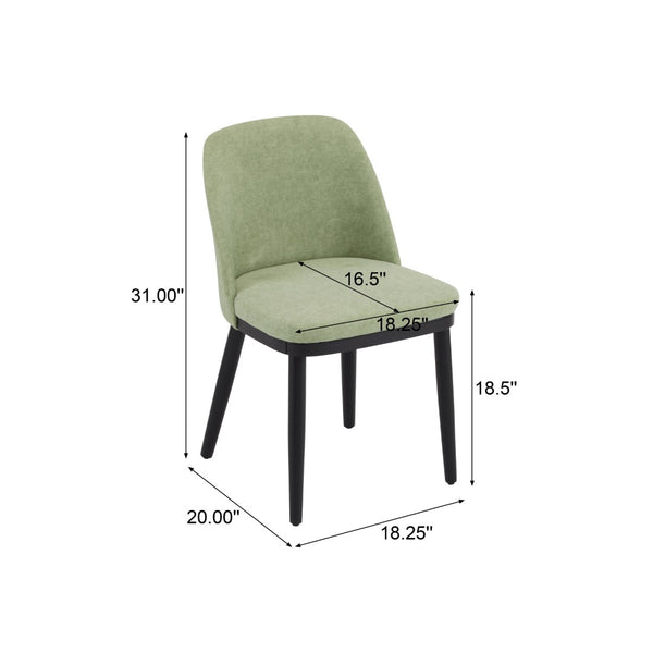 English Elm Dining Chair Set of 2 Mid-century Walnut Wood Frame Upholstered Seat and Back Mint N771P237031L