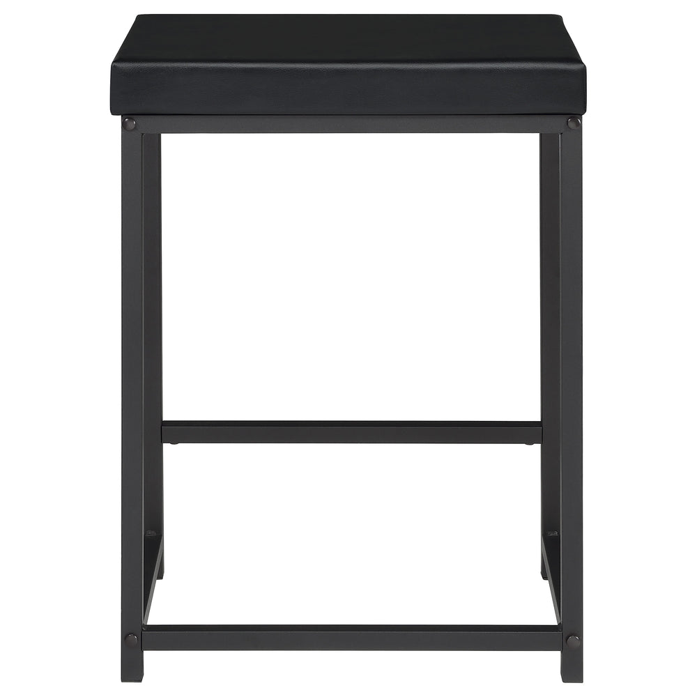 English Elm Klekner Black 4-Piece Counter Height Table Set with Nesting Tables & Stools, Space-Saving Chic Finish B062P353238