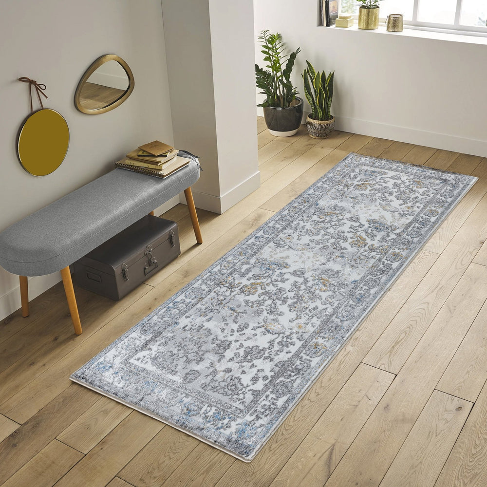 English Elm Legacy Gc_Cam8002 Elegant Grey Area Rug - 5'3" X 7' Durable, Kid & Pet-Friendly For All Spaces B186P181138