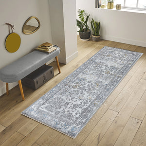 English Elm Legacy Multi 7 Ft. 10 In. X 9 Ft. 10 In. Stain-Resistant Area Rug - Soft Grey, Durable & Stylish B186P181137