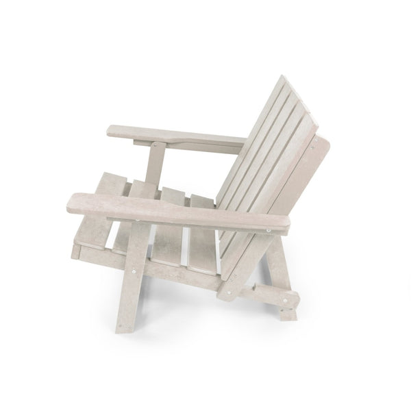 English Elm Shoreline Recycled Hdpe Folding Adirondack Chair Fully Assembled Modern Patio Seating Ivory B2745P409687