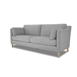 JLA Home Chapel Hill - Dining Chapel Hill Gabriella Sofa — Beige Mid-Century Compact Sofa with Oak Oat Legs, Foam Cushions CH106-1000