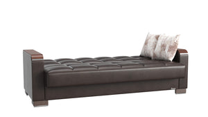 English Elm Primenest Zenaero Convertible Sofabed With Wood Trim & Storage - Stylish Comfort For Small Spaces B030P286542-GIGA