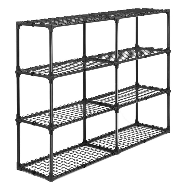 English Elm 4-shelf Wire Shelving Unit with Dust Cover Heavy Duty Steel Rack for Garage Storage W285P166901
