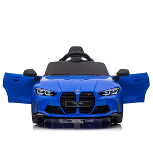 English Elm Bmw M4 Licensed Kids Ride on Car with Parental Remote Dual Motors and Led Lights Blue W1578P214204